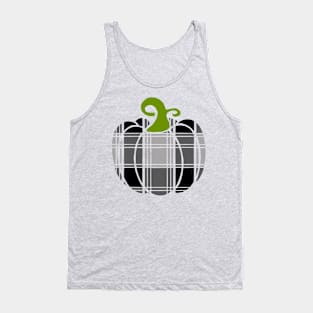 Black and White Plaid Pumpkin Tank Top